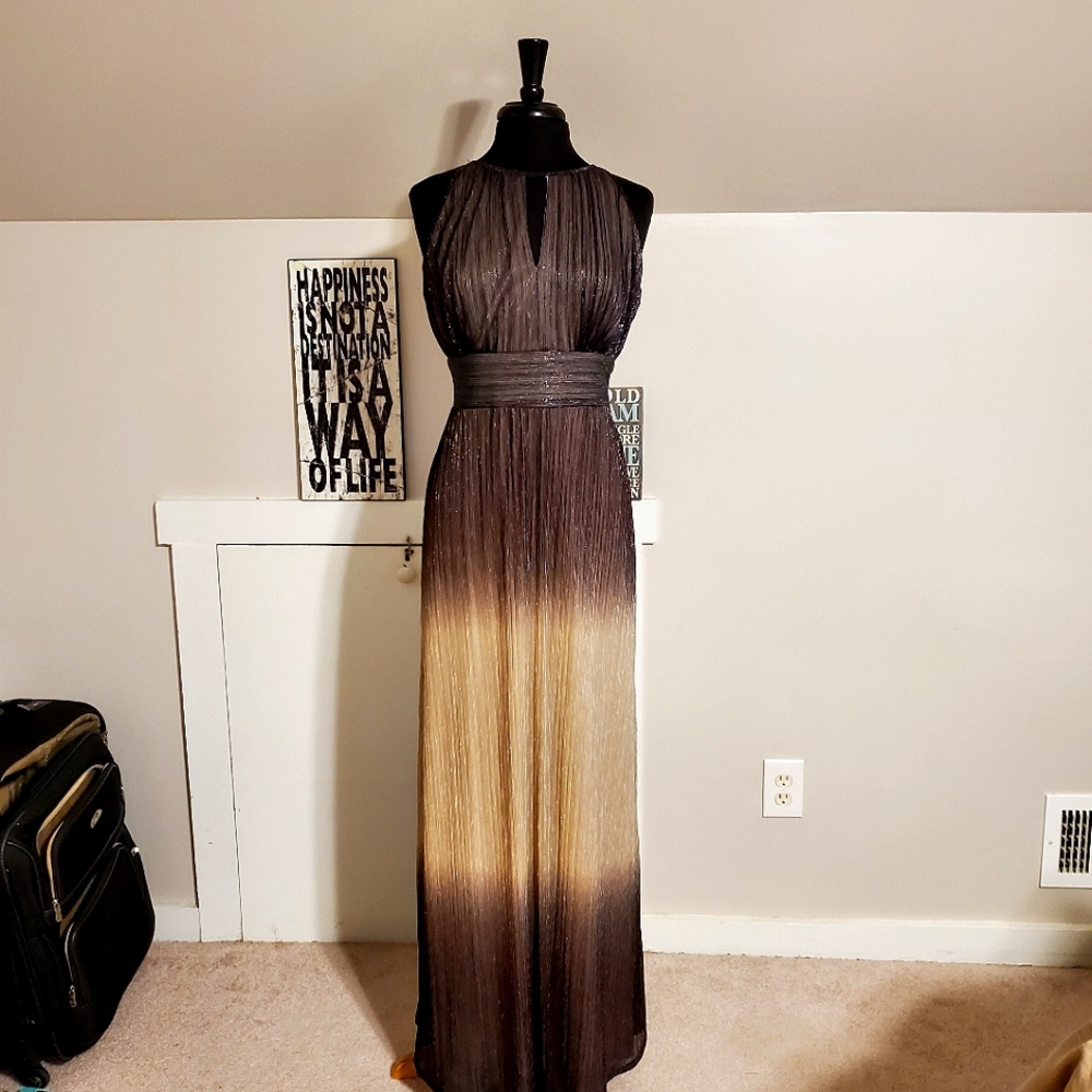 Long  Halter sparkle dress